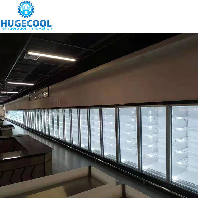 4 Door Display Walk in Cooler with Storage Area for Shop Scroll Compressor Technology
