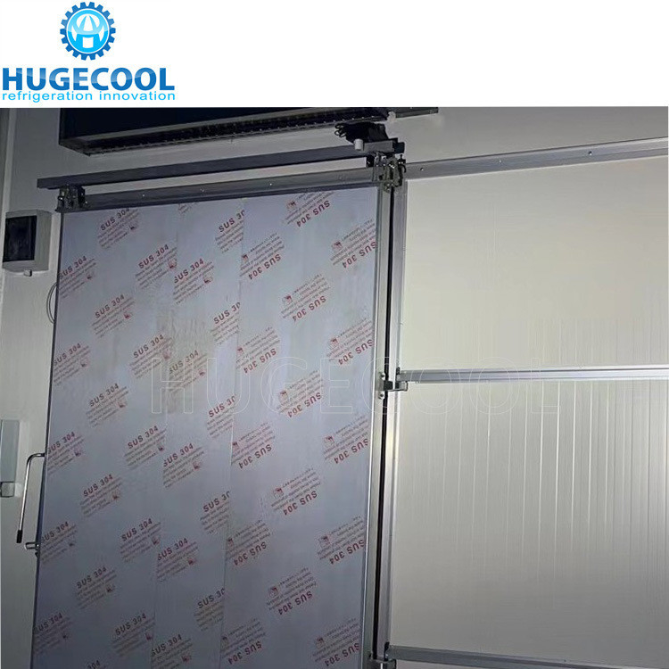 Electric Sliding Door for Customized Cold Room 0.6mm Galvanized Steel 100mm Thickness