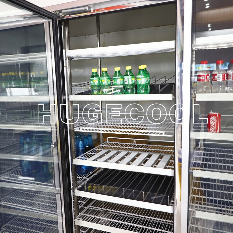 6 Inch PU Panel Double Transparent Insulation Glazed Door Display L Type Walk in Cooler